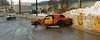 Fur Rondy Car Races in Anchorage : Street races at the annual 'Fur Rondy' festival in Anchorage, Alaska.
Fun fans, hot battles for the checkered flag, slick roads, and guaranteed casualties on turn 4, the snow bank with the bullseye is the place to see action.